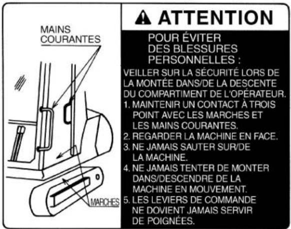 KUBOTA U354 - AVERTISSEMENT - 14