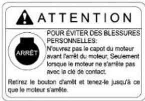 KUBOTA U354 - AVERTISSEMENT - 6