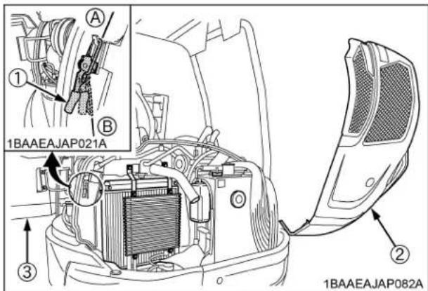KUBOTA U354 - ■ Ouverture et Fermeture du Capot Latéral - 1