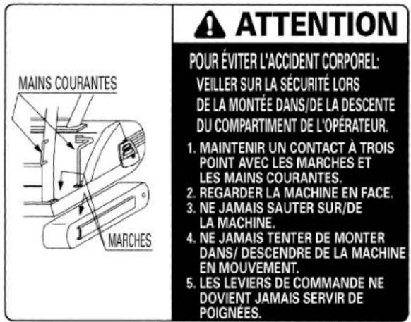 KUBOTA U354 - AVERTISSEMENT - 15