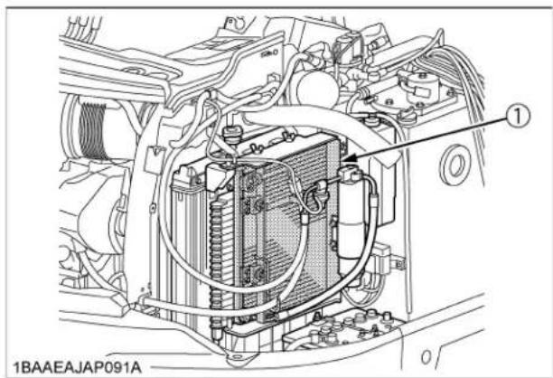 KUBOTA U354 - ■ Vérification du Condensateur du Climatiseur - 1