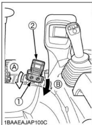 KUBOTA U354 - ■Utilisation du Pivot de la Flèche - 1