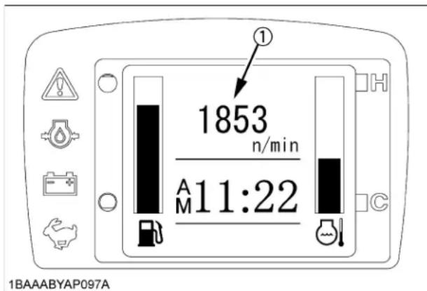 KUBOTA U354 - ◆Compte-tours du moteur - 1
