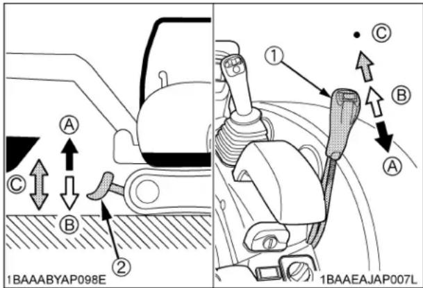 KUBOTA U354 - UTILISATION DE LA LAME - 1