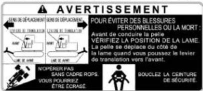 KUBOTA U354 - AVERTISSEMENT - 7