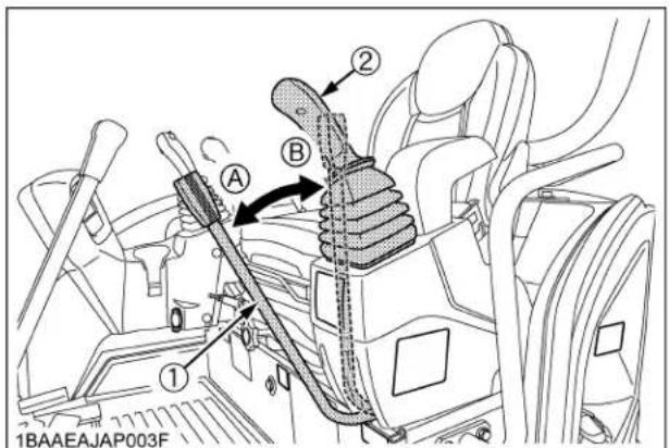 KUBOTA U354 - COMMENT LIBERER LA PRESSION ENFERMEE DANS LE SYSTEME HYDRAULIQUE - 1