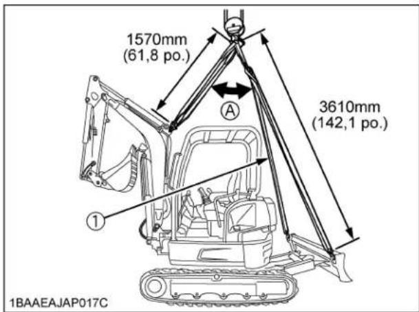 KUBOTA U354 - ◆Directives générales pour le soulevage - 3