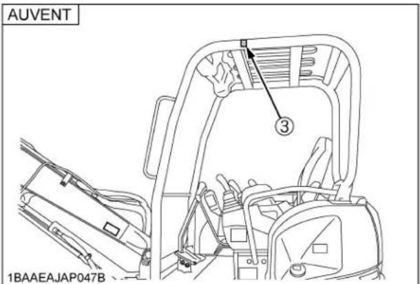 KUBOTA U354 - AVERTISSEMENT - 38