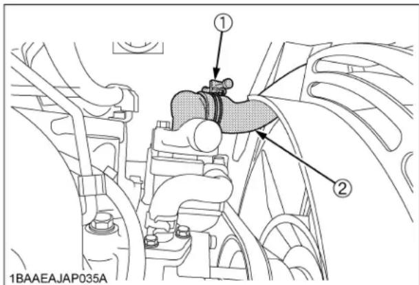 KUBOTA U354 - ■Remplacement des Durites du Radiateur et de leurs Colliers de Serrage - 1