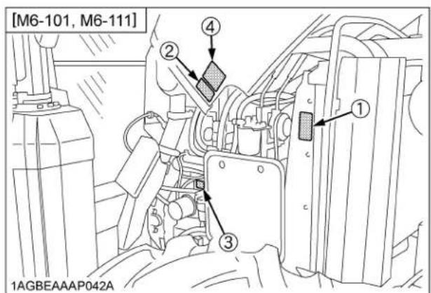 KUBOTA M6101 - ÉTIQUETTES DE DANGER, D'AVERTISSEMENT ET D'ATTENTION - 6