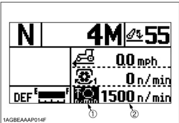 KUBOTA M6101 - Réglage de la vitesse du moteur - 2