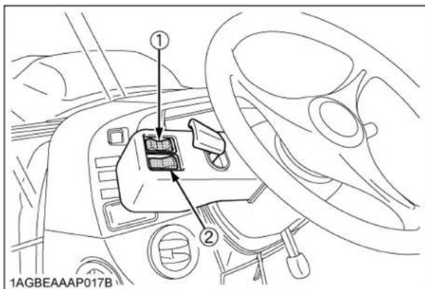 KUBOTA M6101 - Interrupteur de l'essuie et lave-glace arrête - 1