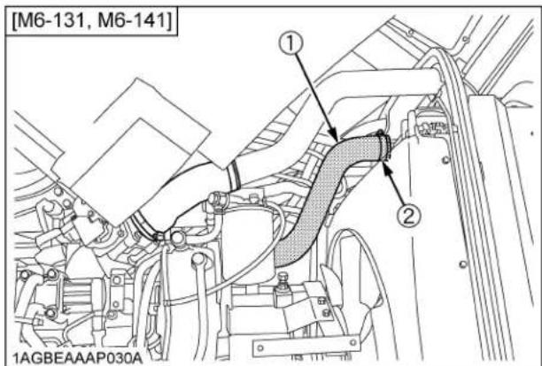 KUBOTA M6101 - ■ Verification des tuyaux couples du radiateur et des colliers - 4