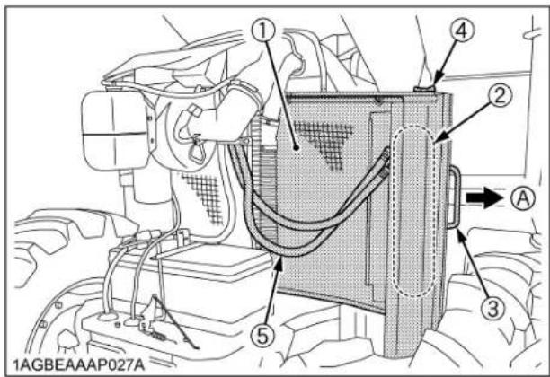 KUBOTA M6101 - Glissement du condenseur du climatiseur - 1