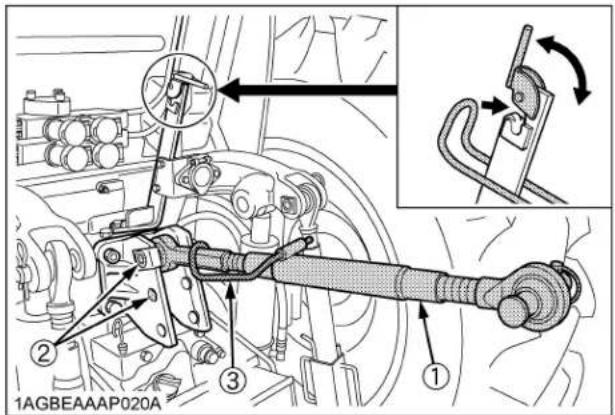 KUBOTA M6101 - ■ Sélection des trous de montage du tirant supérieur - 1