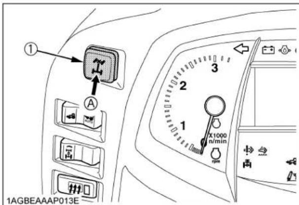 KUBOTA M6101 - Interrupteur du verrouillage de différentiel des roues avant - 1