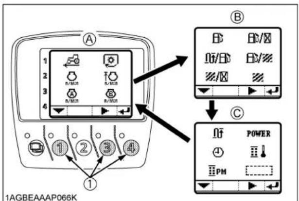 KUBOTA M6101 - ■Changement de l'information affichée - 2