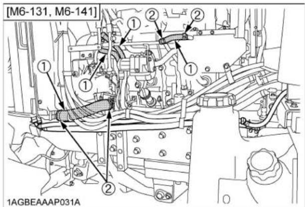 KUBOTA M6101 - ■ Verification des tuyaux couples du radiateur et des colliers - 5