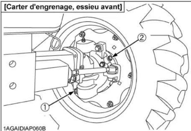 KUBOTA M7060 - ■Changement de l'huile du carter d'engrenage de l'essieu avant & l'huile du carter du différentiel avant - 1