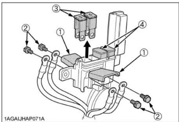 KUBOTA M7060 - [Fusibles temporisés fixés par des axes:] - 1