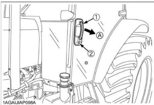 KUBOTA M7060 - ■Ouverture de la portière - 1