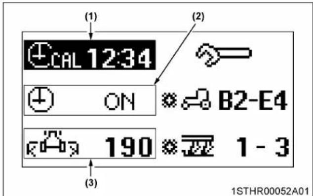 KUBOTA M7132 - Réglage de l'heure - 1