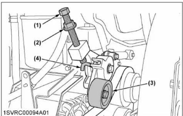 KUBOTA M7132 - Remplacement de la courroie - 1