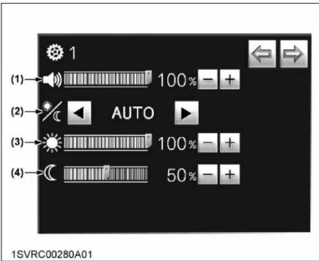 KUBOTA M7132 - Écran de configuration du système (1) - 1