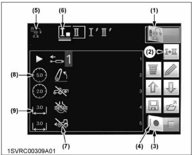 KUBOTA M7132 - Enregistrement du programme par le biais du fonctionnement du tracteur - 1