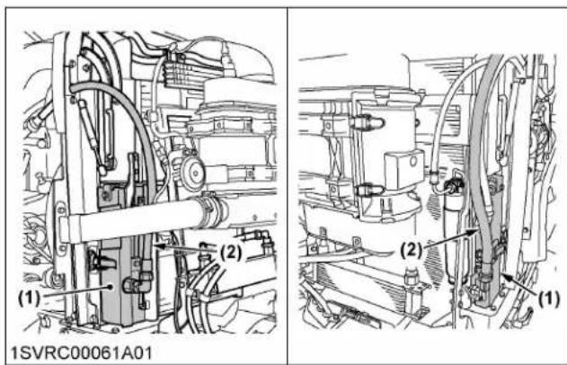 KUBOTA M7132 - Vérification de conduite de refroidisseur d'huile - 1