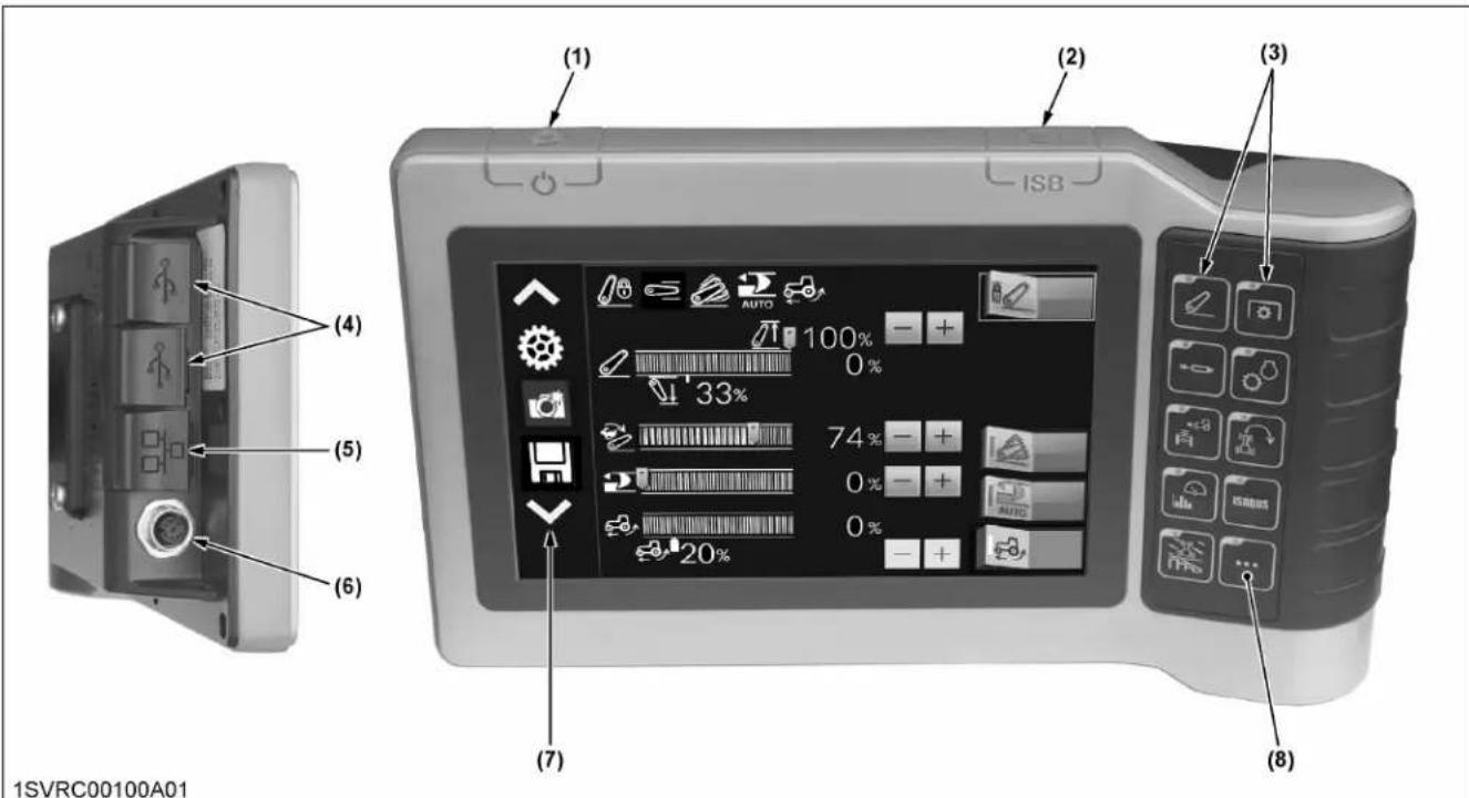KUBOTA M7132 - Noms des pièces et leur utilisation (K-Monitor) - 1
