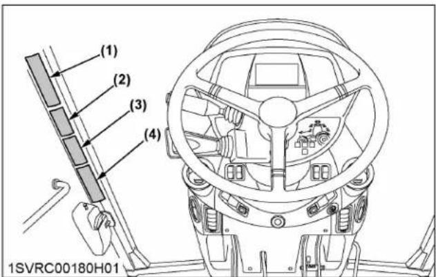 KUBOTA M7132 - Avertissement - 1