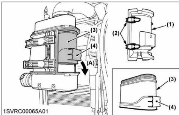 KUBOTA M7132 - Nettoyage de l'objet primaire du filtre à air - 1