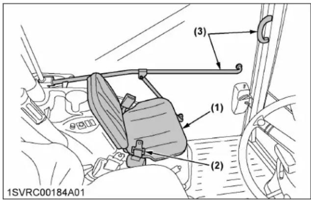 KUBOTA M7132 - Siège passager (si équipé) - 1