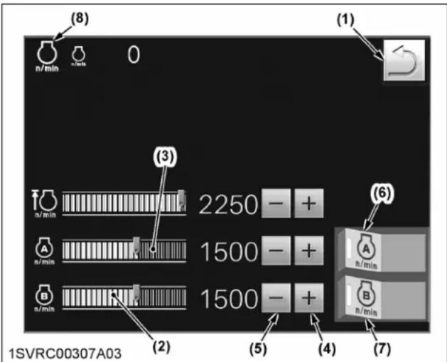 KUBOTA M7132 - Réglage de la mémoire du régime moteur - 1