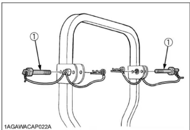 KUBOTA L4760 - ■Pour plier le cadre de sécurité ROPS - 1