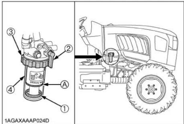 KUBOTA L4760 - ■Vérification du séparateur d'eau - 1