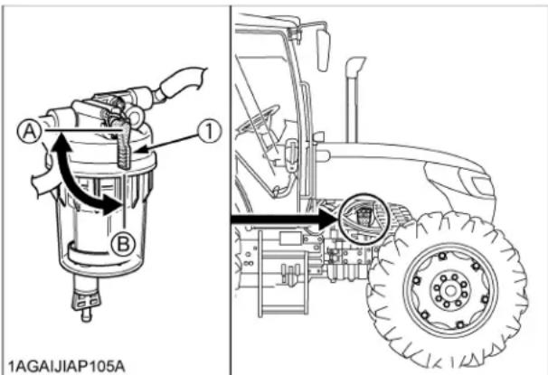 KUBOTA M5660 - ◆La procédure de purge s'exécute comme suit: - 1