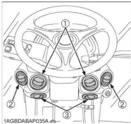 KUBOTA M5111 - ◆Sorties d'air du tablier de bord - 1