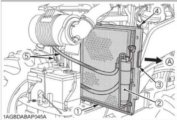 KUBOTA M5111 - ◆Glissement du condenseur du climatiseur - 1