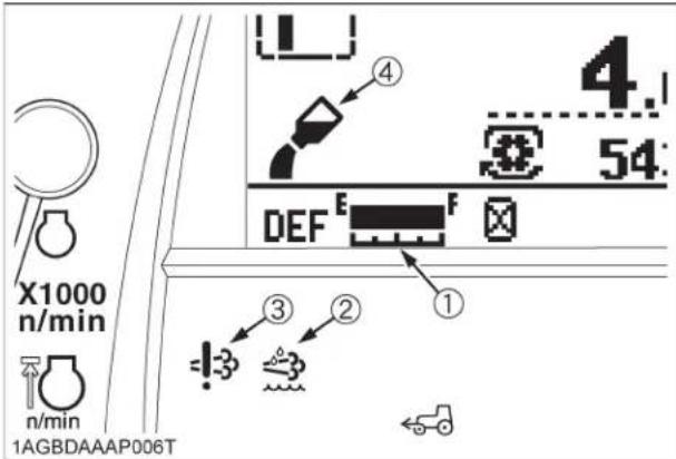 KUBOTA M5111 - ◆Un avertissement s'affiche lorsque la quantité restante de LÉD (AdBlue) est faible - 1