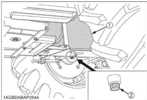 KUBOTA M5111 - ■Drainage de l'eau du réservoir à carburant - 1