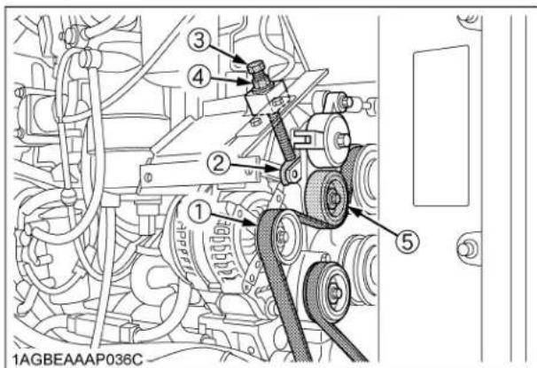 KUBOTA M6111 - ◆Remplacement de la courroie - 2