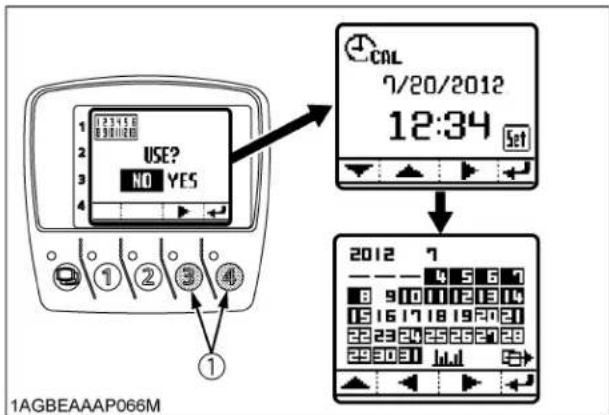 KUBOTA M6111 - ■Affichage et utilisation de l'historique du travail - 3