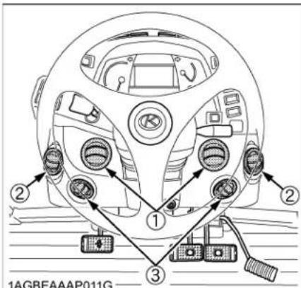 KUBOTA M6111 - ◆Sorties d'air du tablier de bord - 1