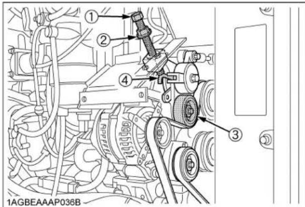 KUBOTA M6111 - ◆Remplacement de la courroie - 1