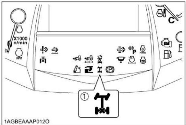 KUBOTA M6111 - ◆Témoin lumineux du verrouillage de différentiel des roues arrière - 1