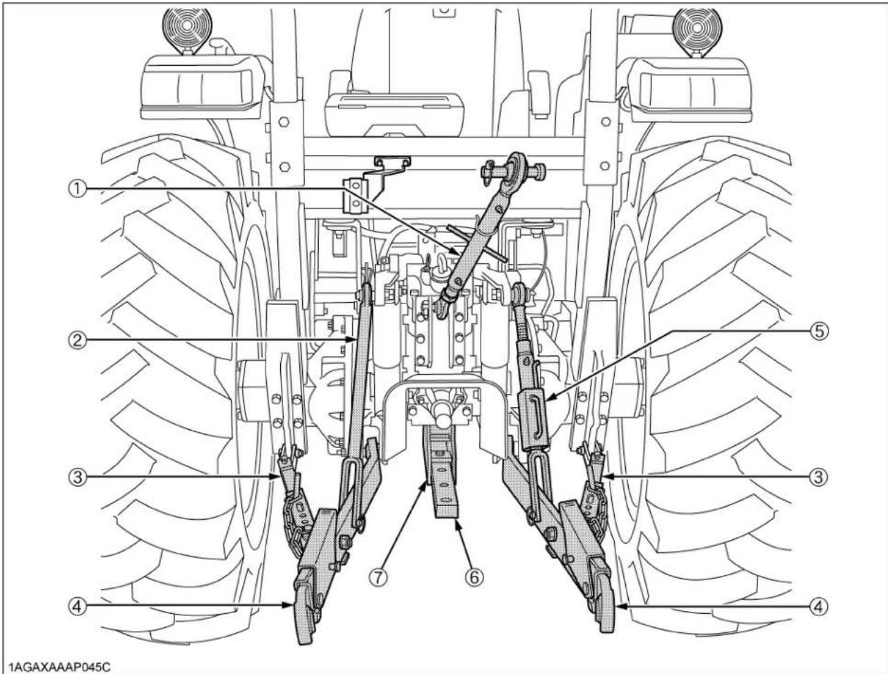 KUBOTA L6060 - ATTELAGE 3 POINTS & BARRE DE TRACTION - 1