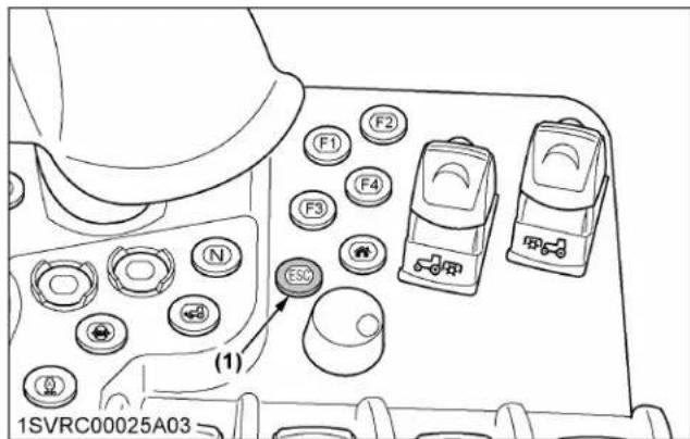 KUBOTA M7152 - Fonction du bouton [ESC] - 1