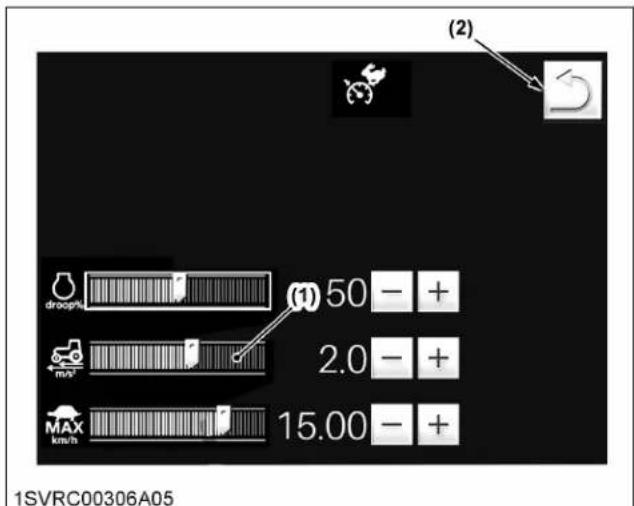 KUBOTA M7152 - Modification du paramètre de réponse de la CVT - 2